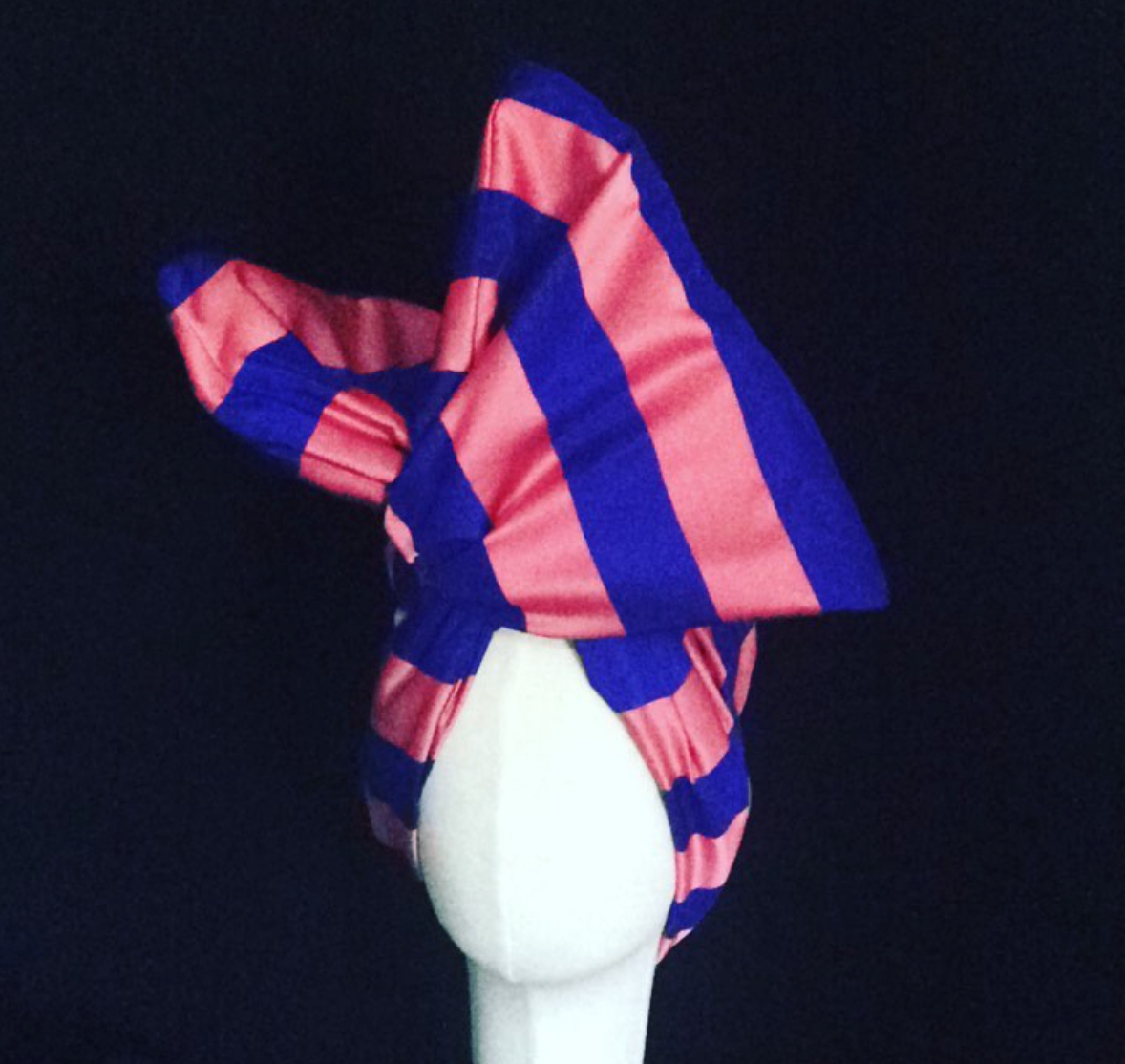 Pink Blue Taffeta stripe