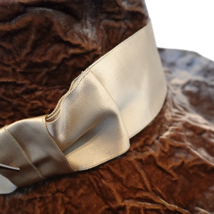 Morphy Moldable silk/ rayon velvet  wide brim fedora 22 3/4"