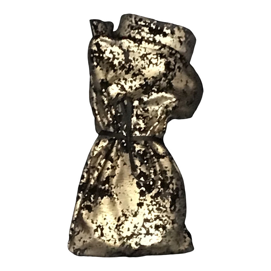 Velvet Twisturban in Black with gold "mica" pattern