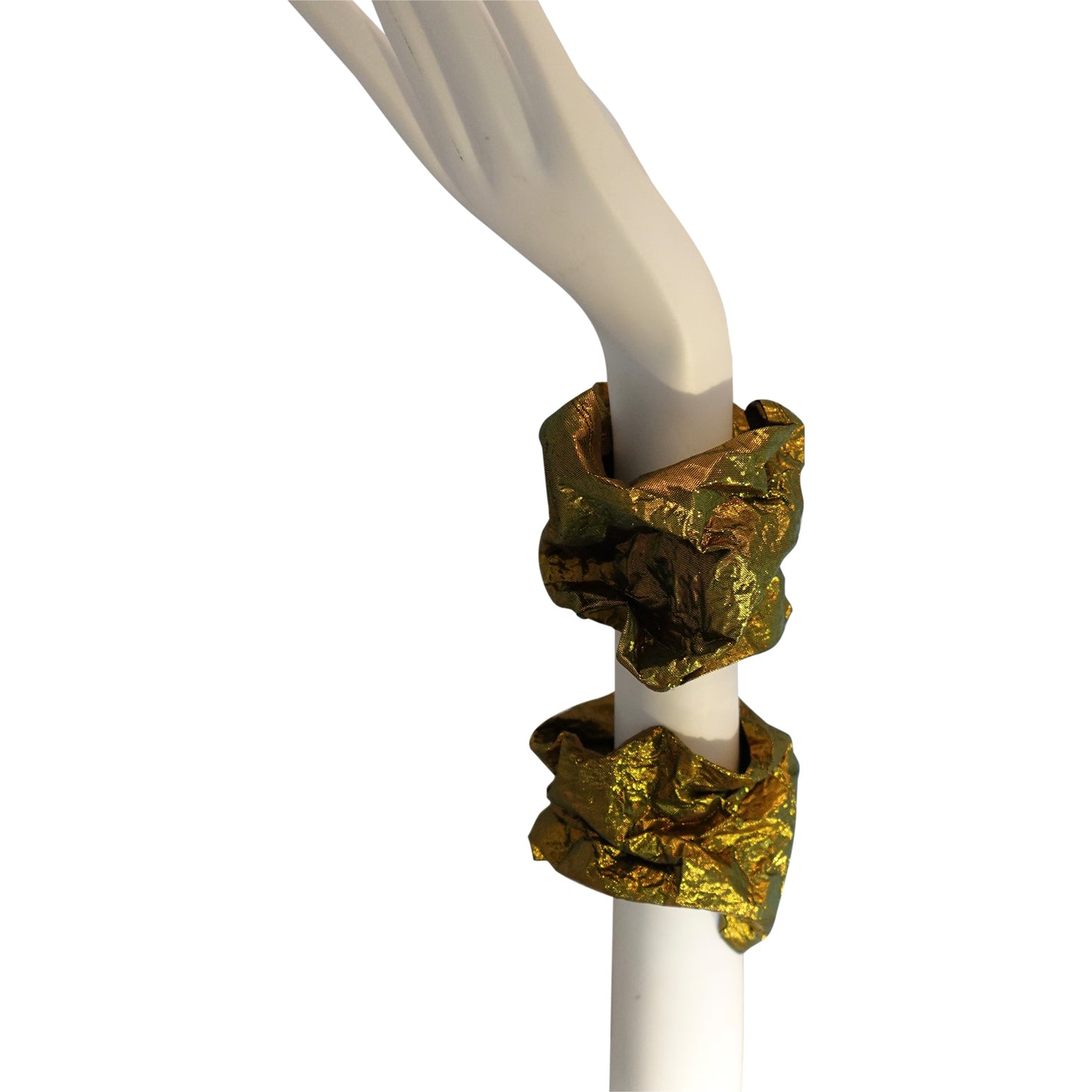 Morphy Metallic Old Gold Silk Wrist Cuff set of 2