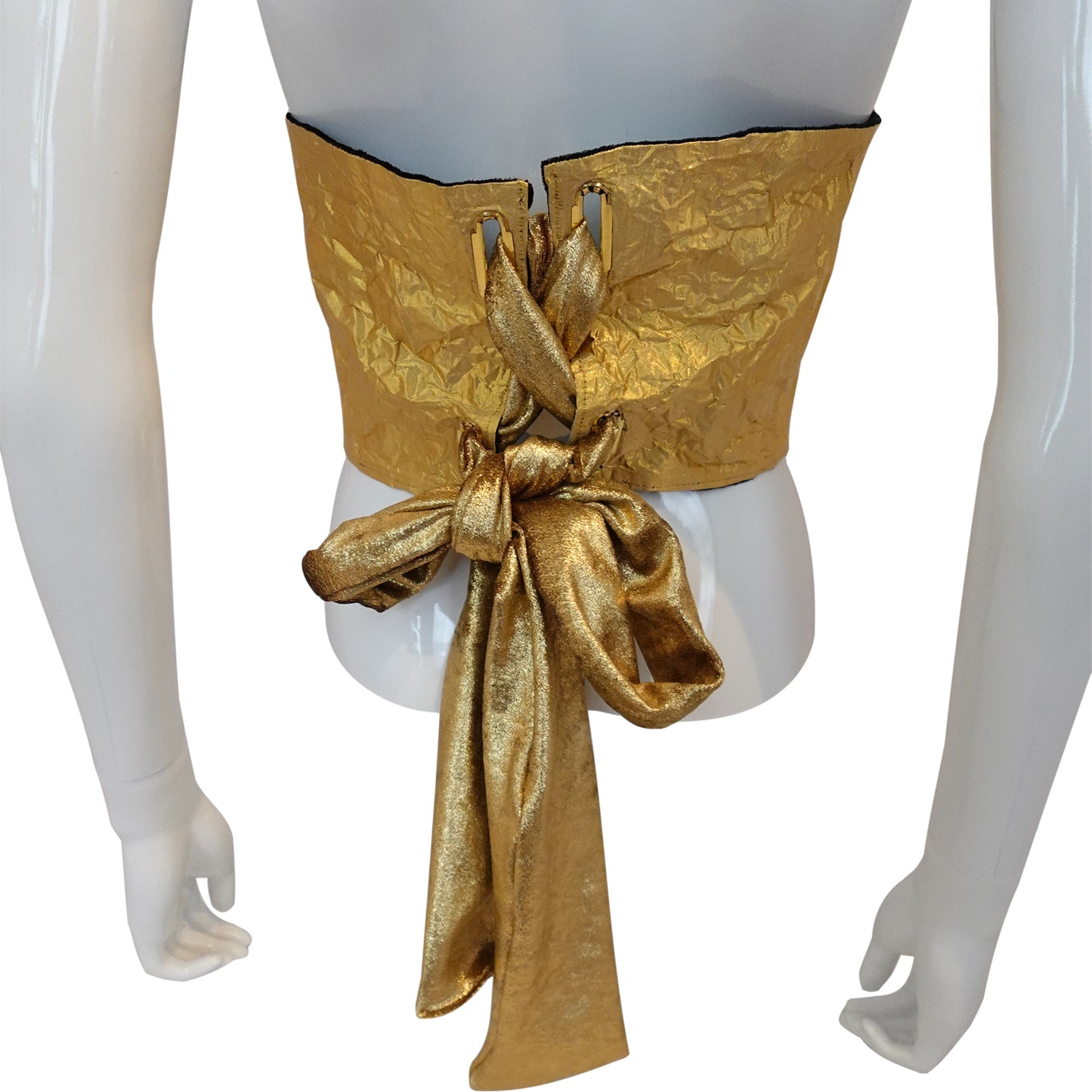 Morphy Bustier vest in Velvet and metallic silk shantung