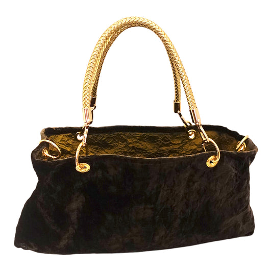 Morphy Velvet Bag With Multi Convertible Handles & Silk Lining