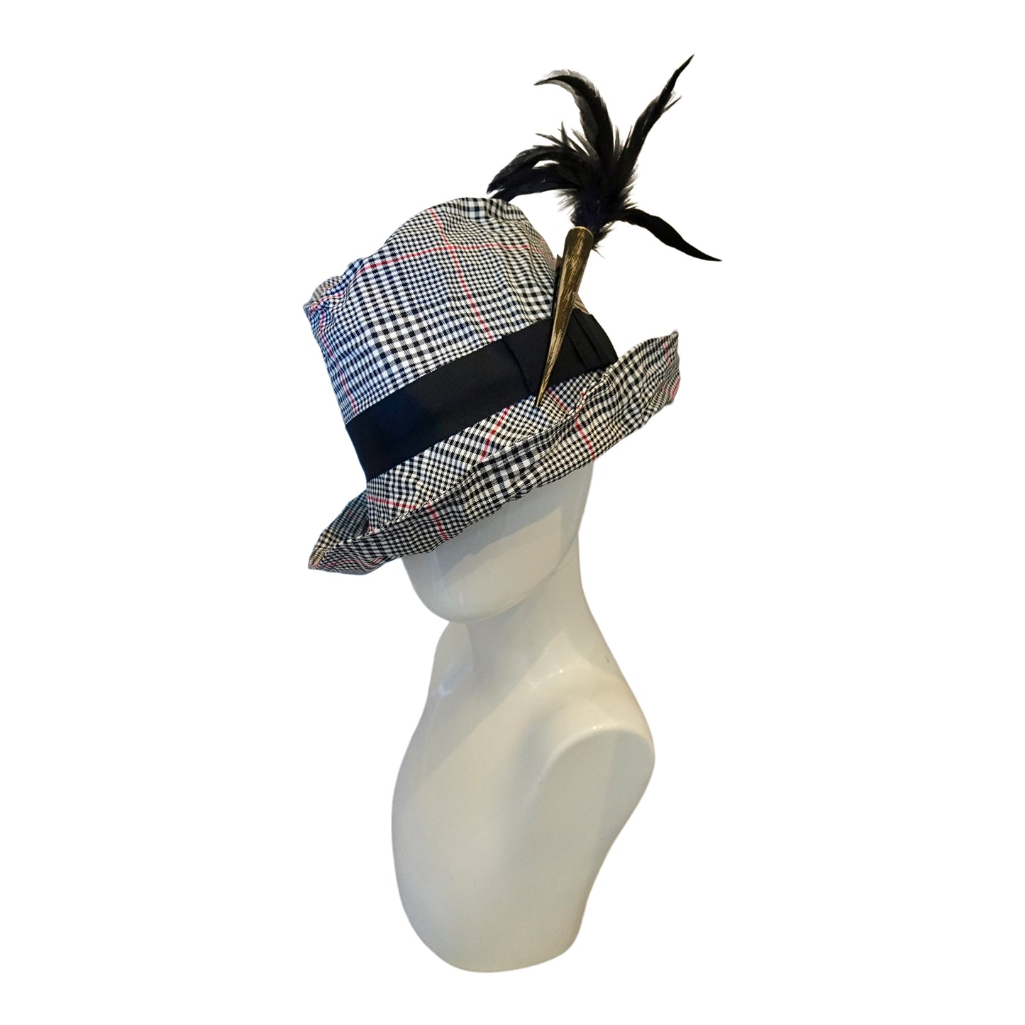 Morphy Moldable Plaid  Deep Cuff Trilby fedora