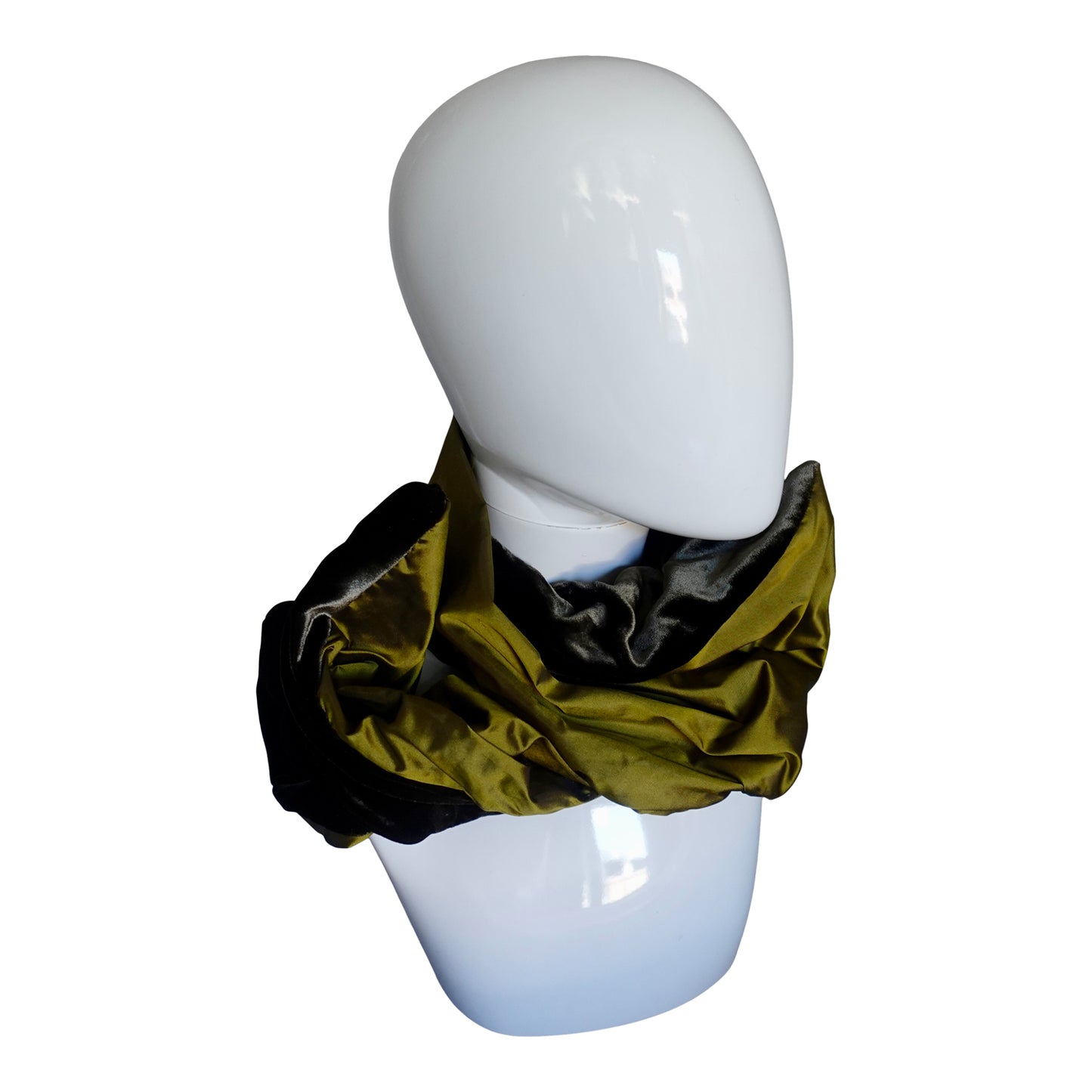 Silk & Velvet Reversible Twisturban® In Deep Olive