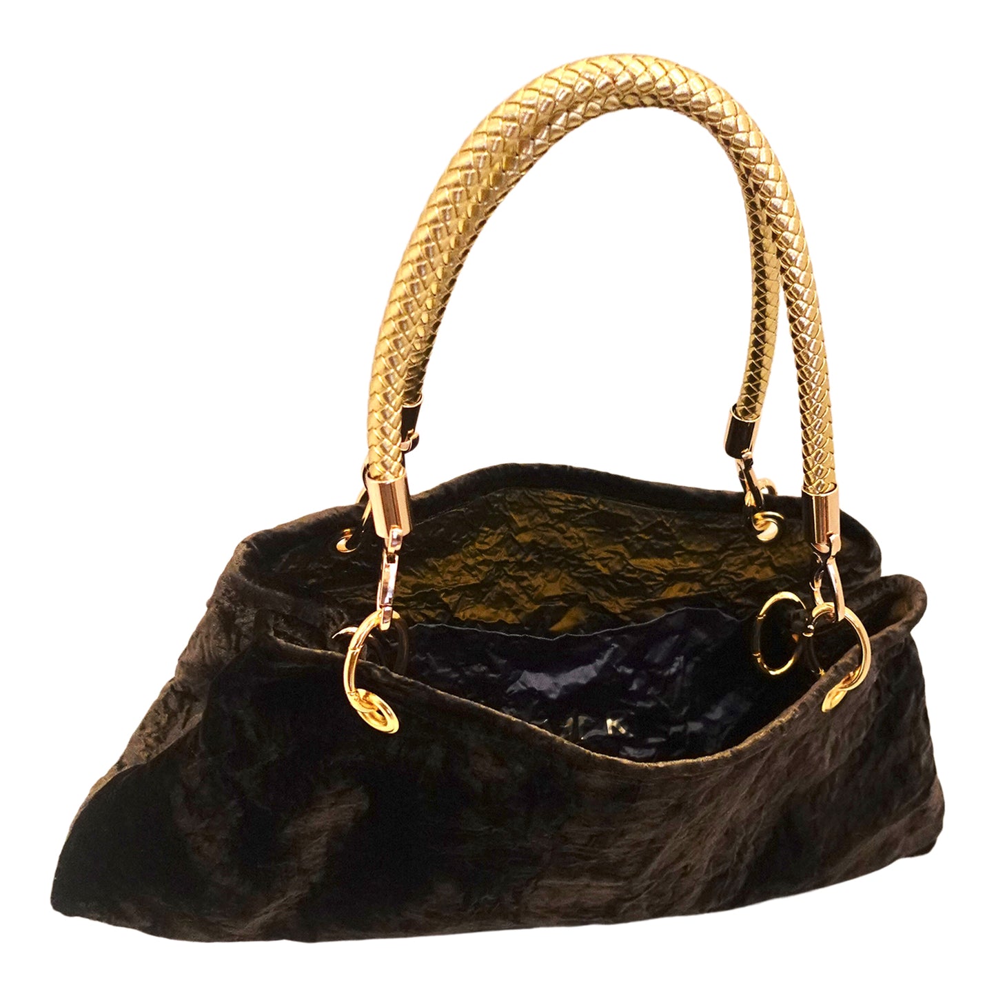 Morphy Velvet Bag With Multi Convertible Handles & Silk Lining