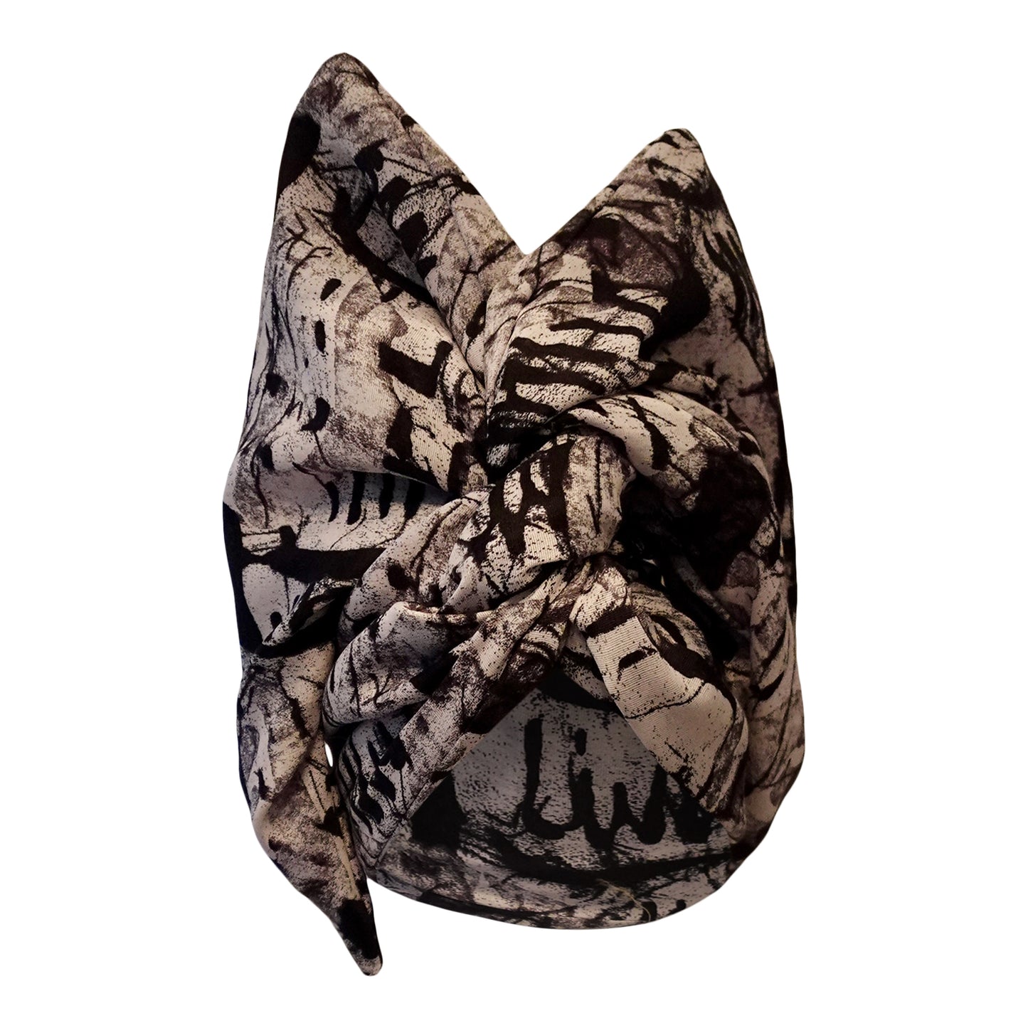 Twisturban® in Black & White Abstract print