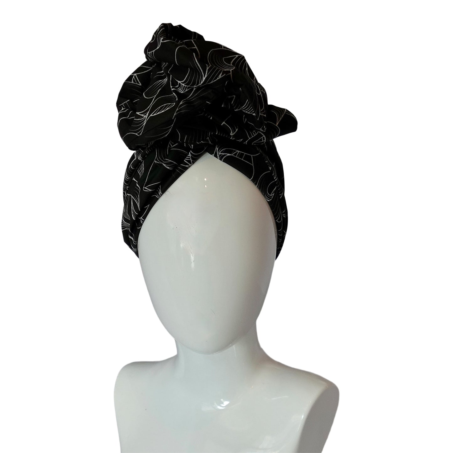 Twisturban® Turban in Faux Coiffure Black Curls
