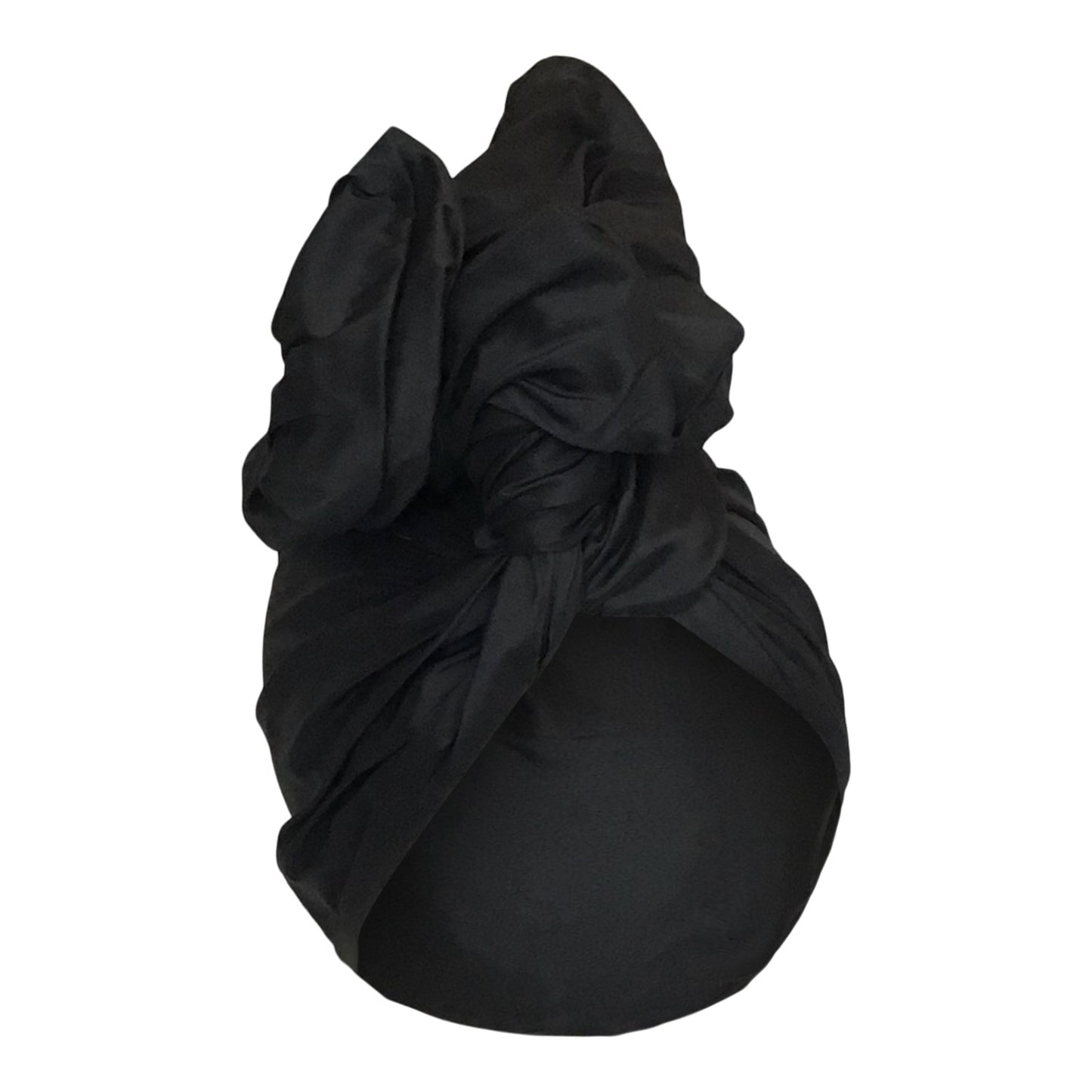 Twisturban Turban in silk shantung in black