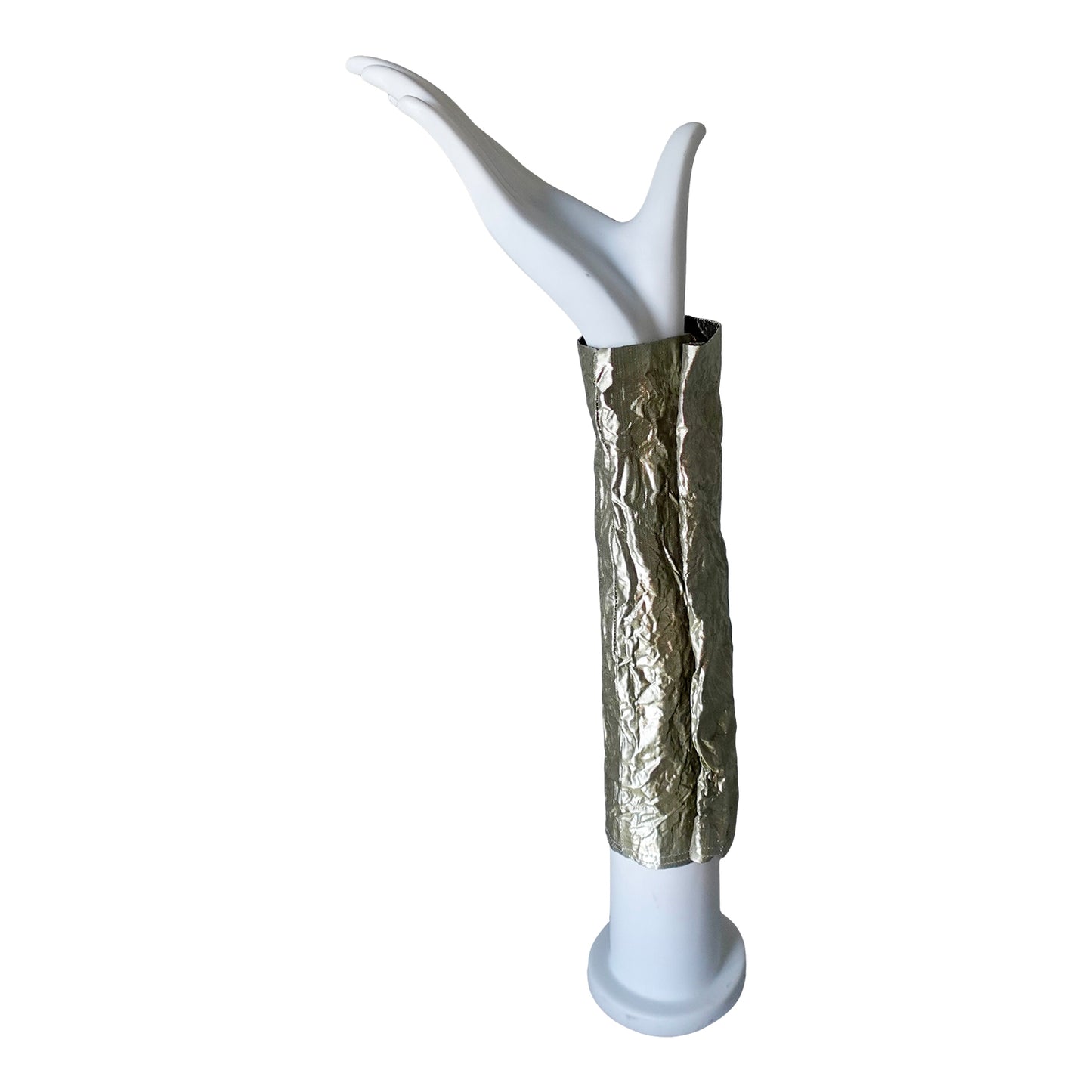 Morphy Metallic Silver Silk Wrist Cuff Extra Long