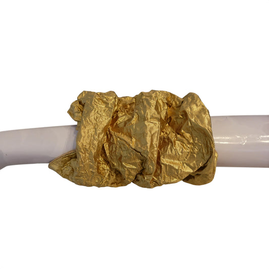 Morphy Metallic Gold Silk Wrist Cuff Extra Long