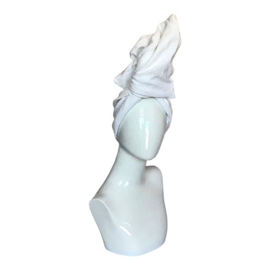Cotton terry in white / slightly irregular