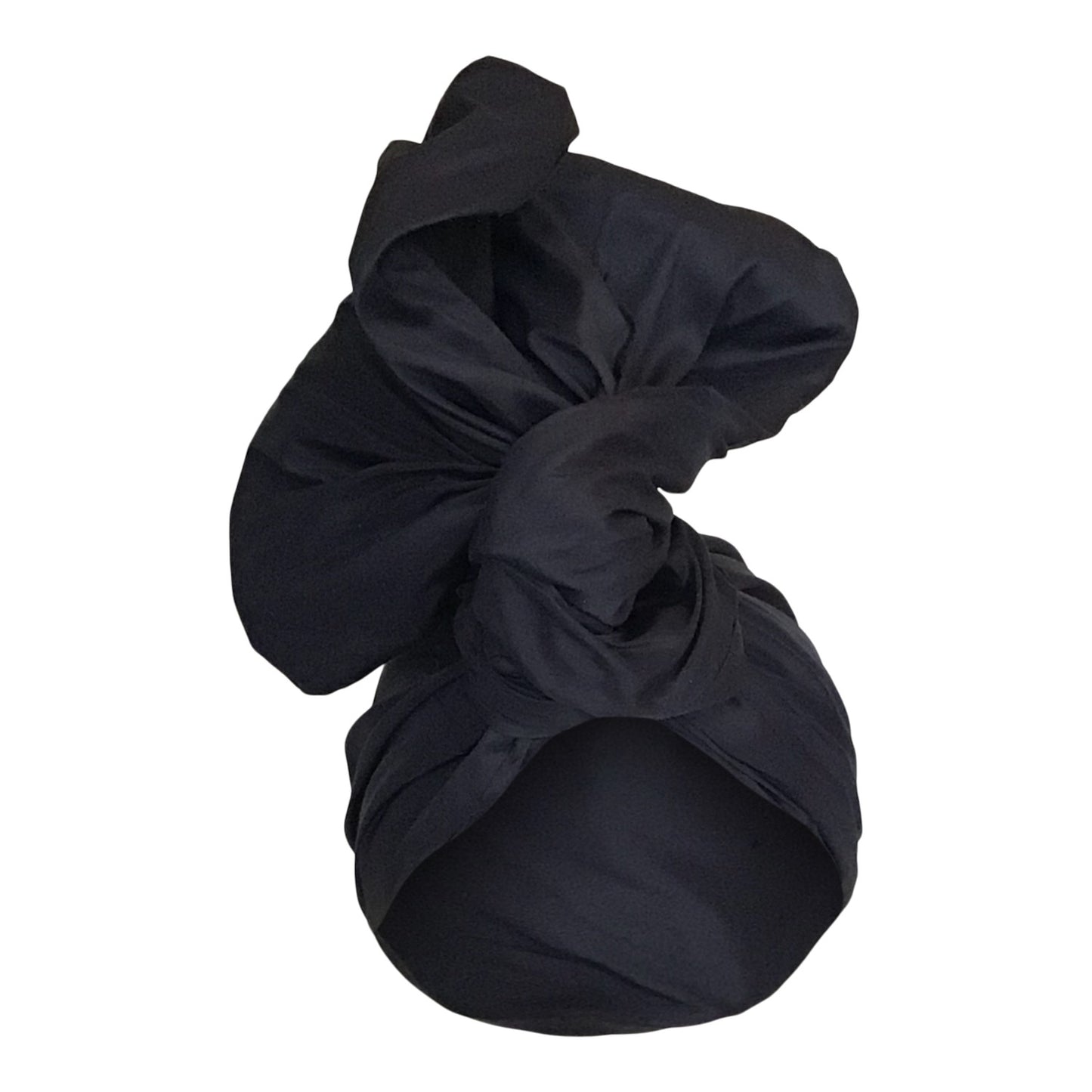 Twisturban Turban in silk shantung in black