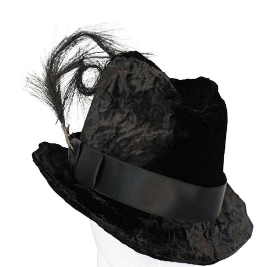 Morphy Moldable silk/ rayon velvet trilby fedora 22 1/2"