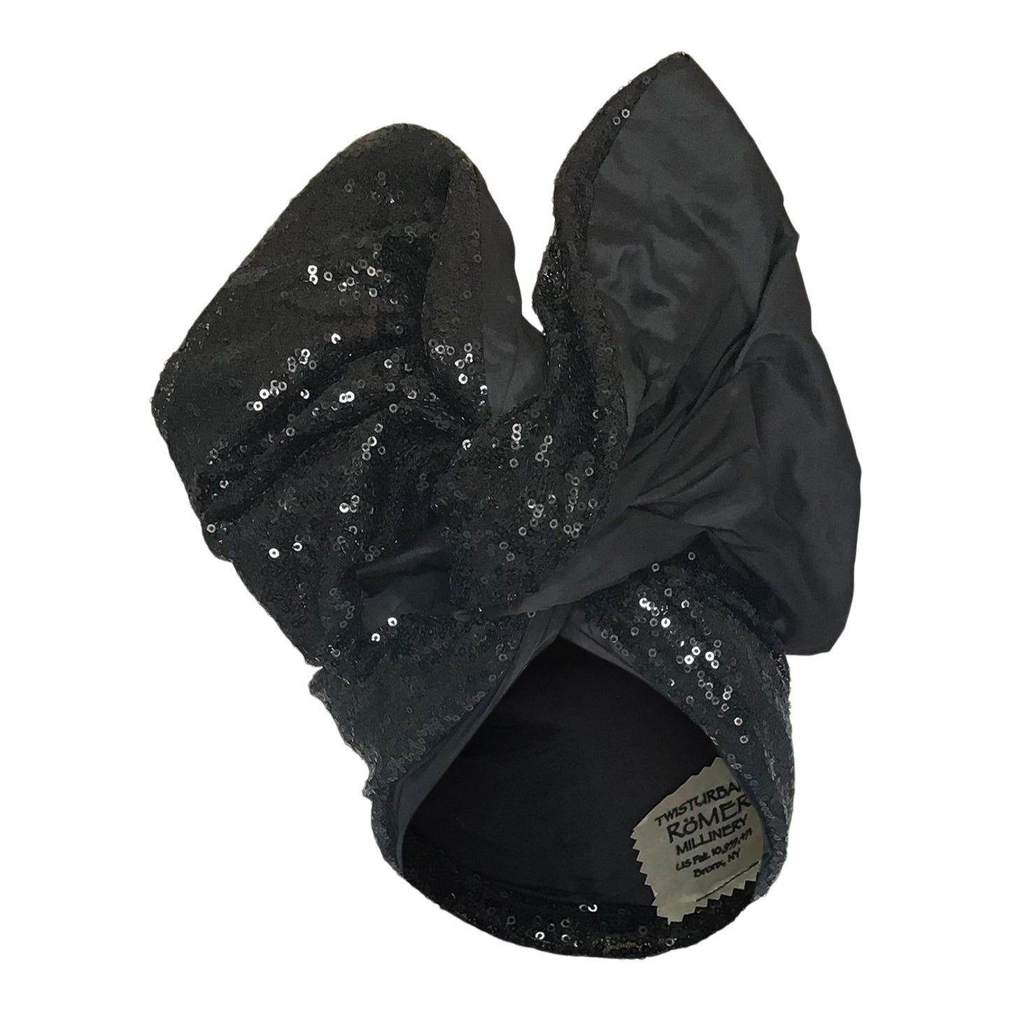 Sequin and silk in Black