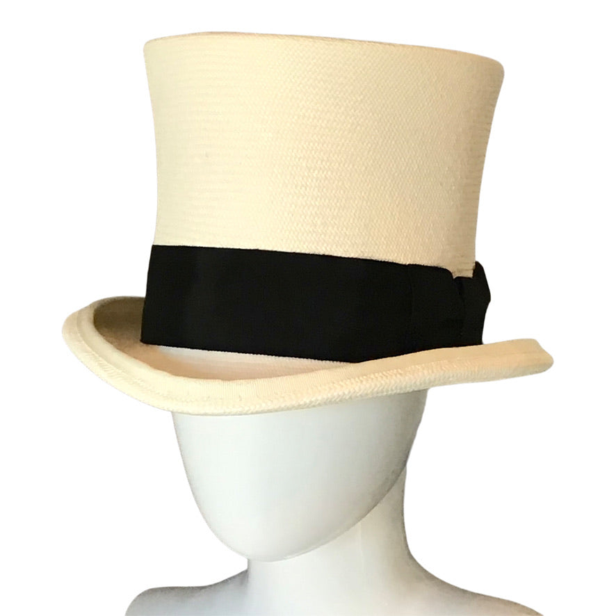 Classic "Paris" Top Hat in Fine Panama Straw