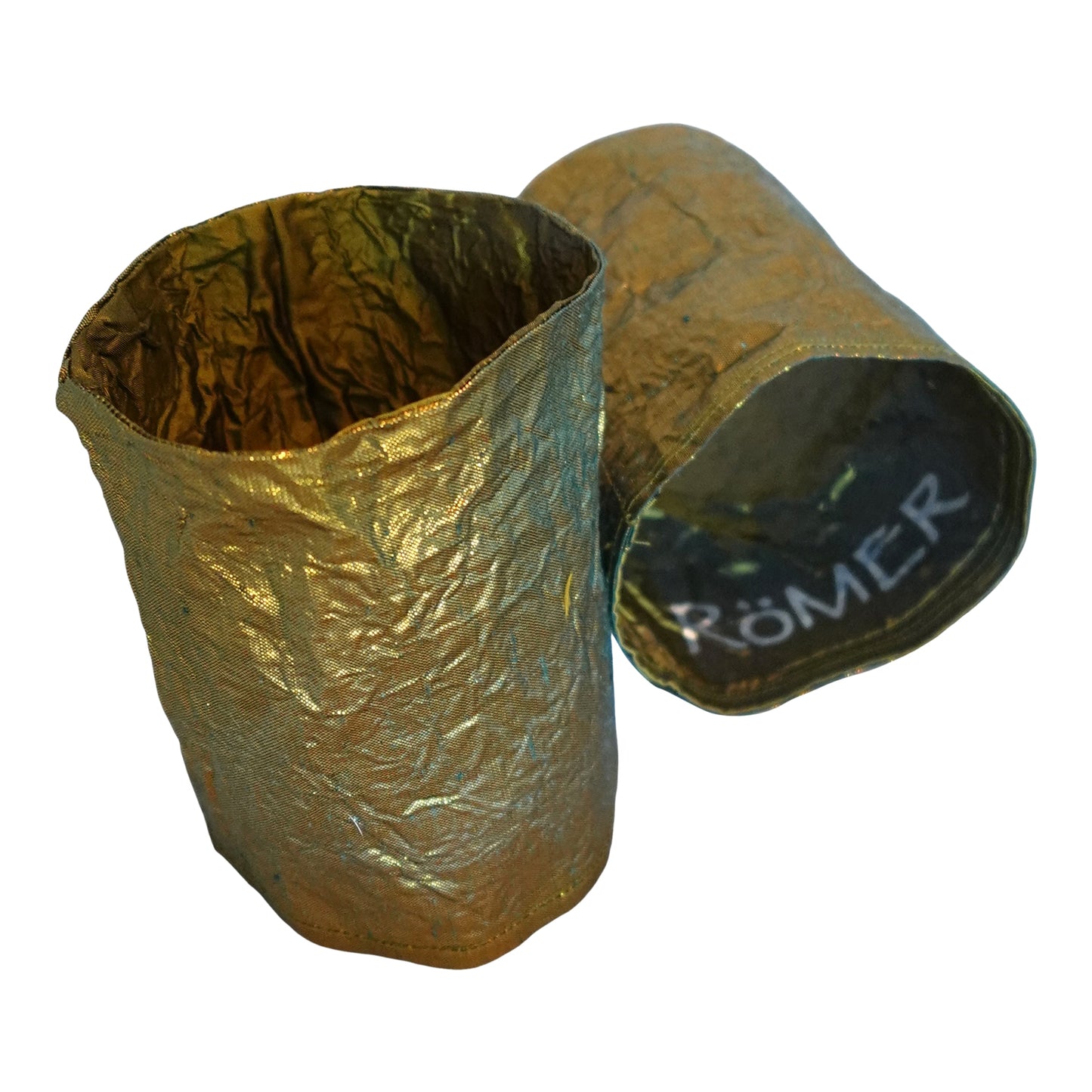 Morphy Metallic Old Gold Silk Wrist Cuff set of 2