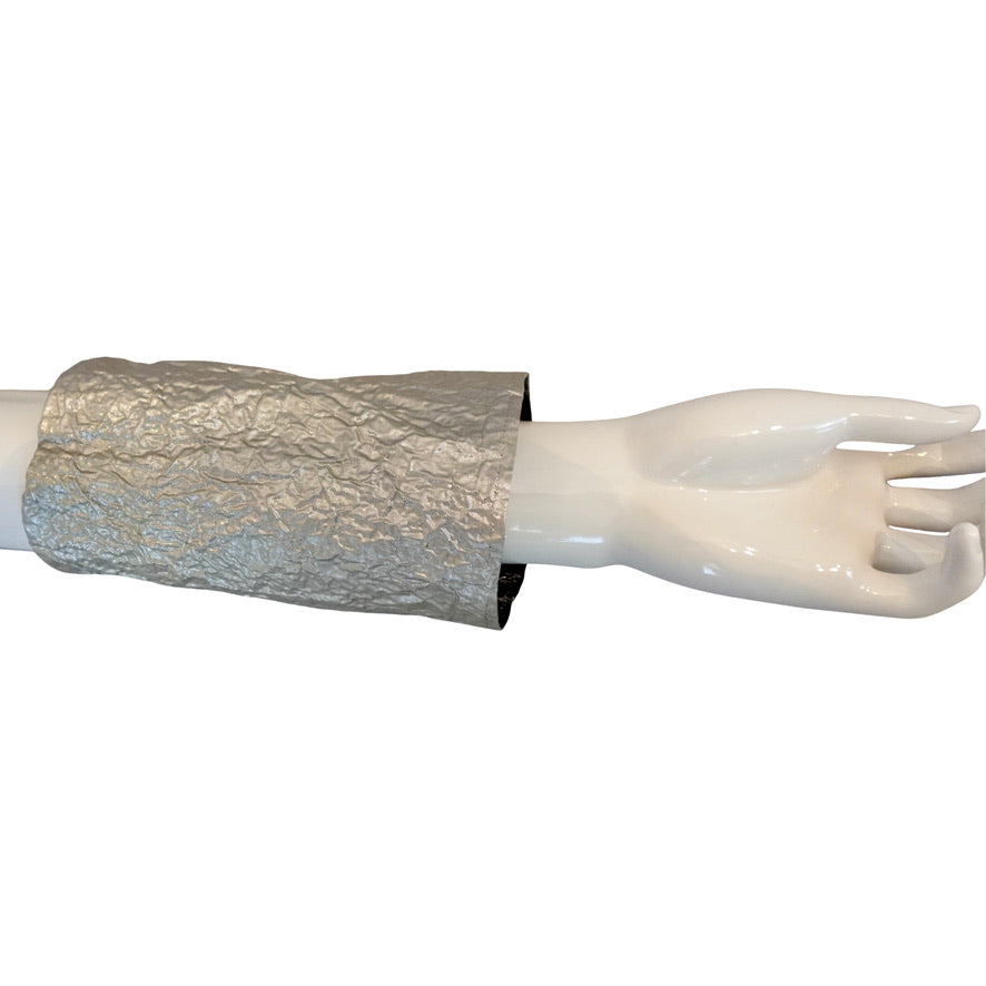 Morphy Metallic silver silk wrist cuff