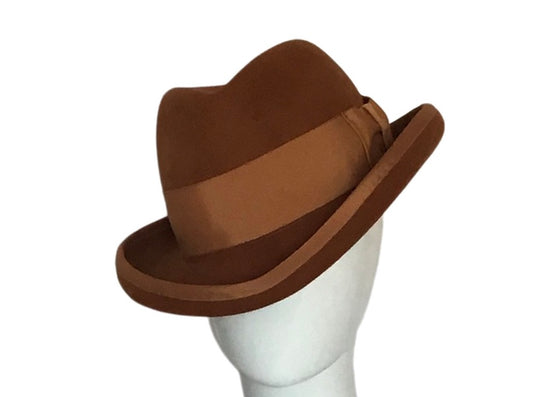 Fine Wool Felt "Tommy" Fedora In Spice