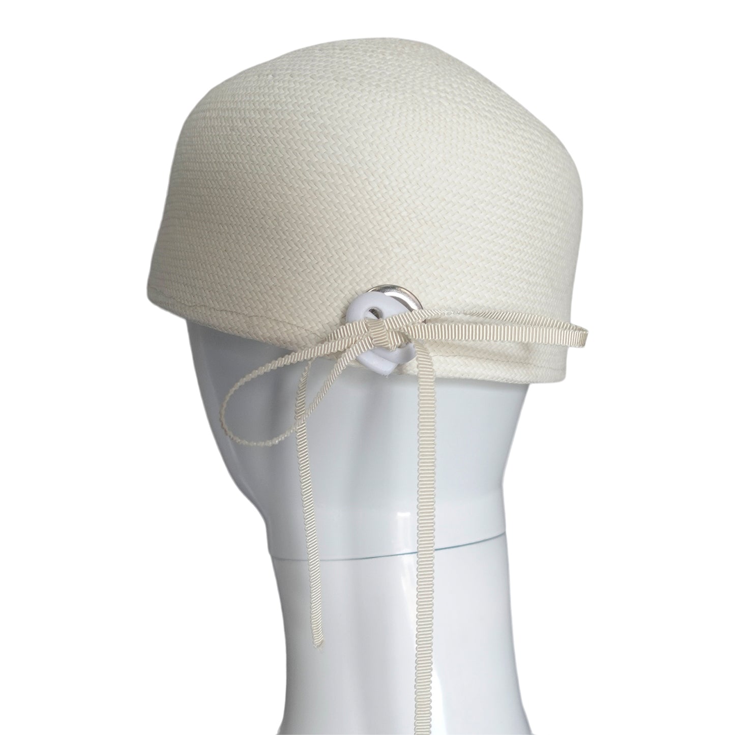 Upcycled panama cap with vintage toile  visor