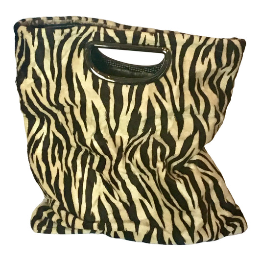 Morphy Zebra print Velvet & Tie Silk Handle  Bag