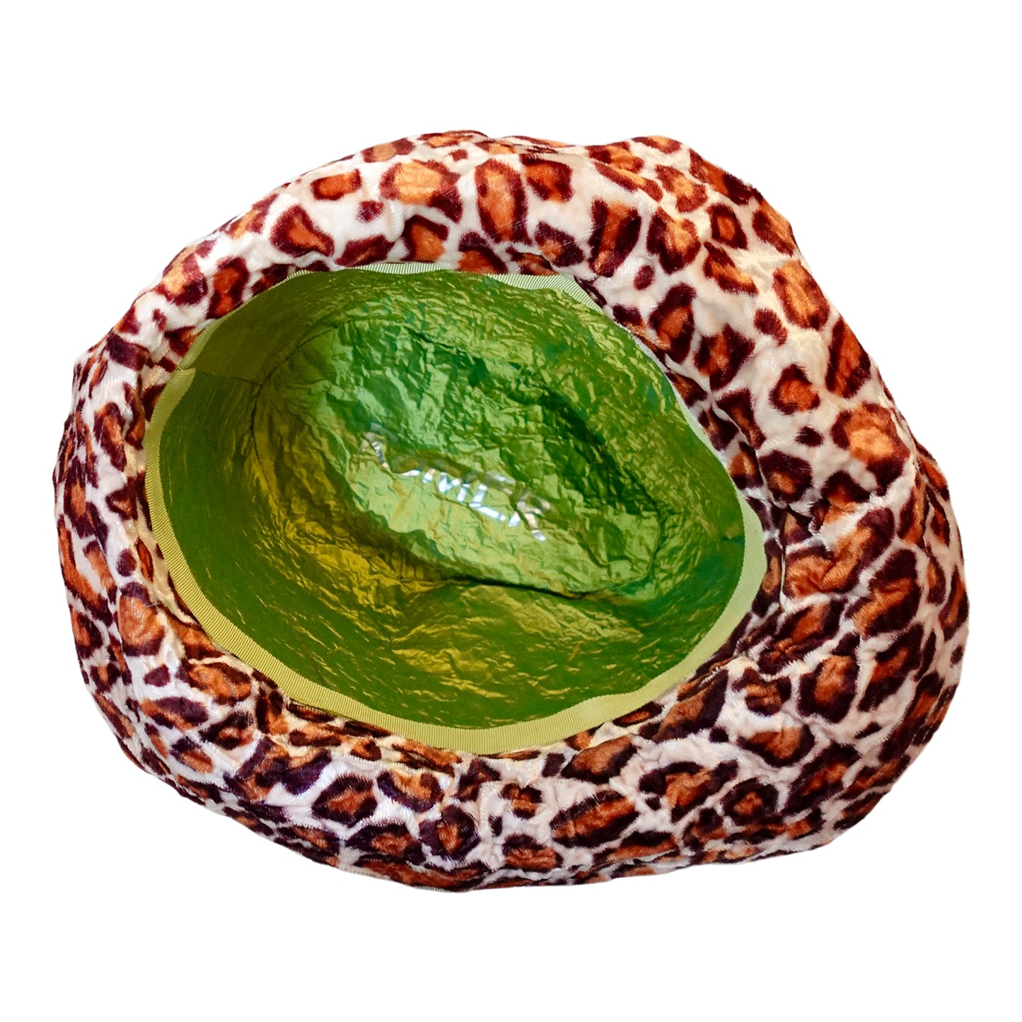 Morphy Moldable Leopard Velvet Deep Cuff Trilby Fedora