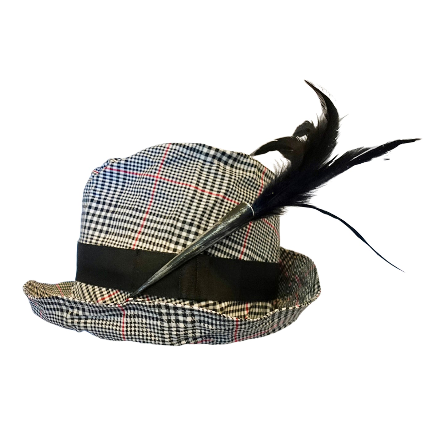 Morphy Moldable Plaid  Deep Cuff Trilby fedora