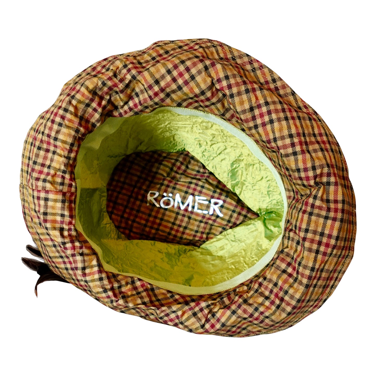 Morphy Moldable Plaid  Deep Cuff Trilby Fedora Mustard