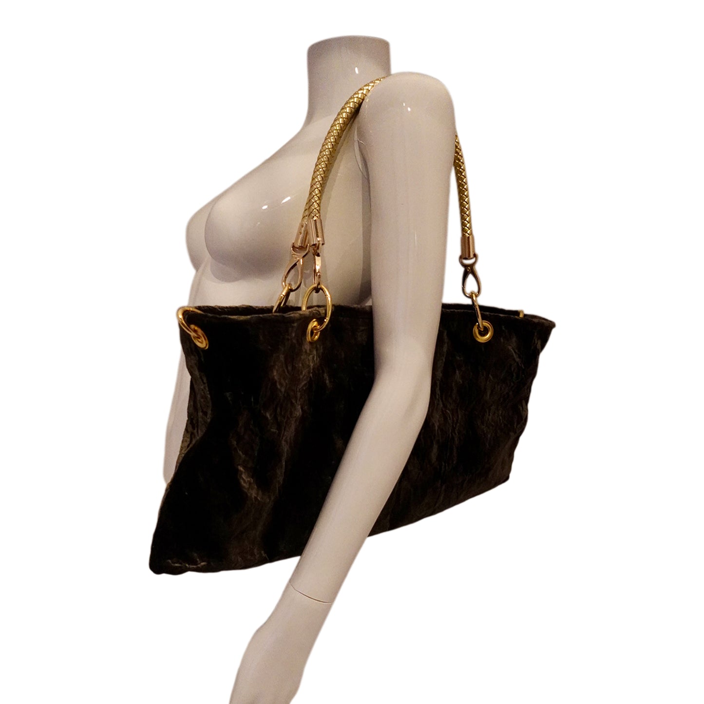 Morphy Velvet Bag With Multi Convertible Handles & Silk Lining