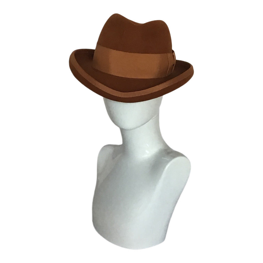 Fine Wool Felt "Tommy" Fedora In Spice