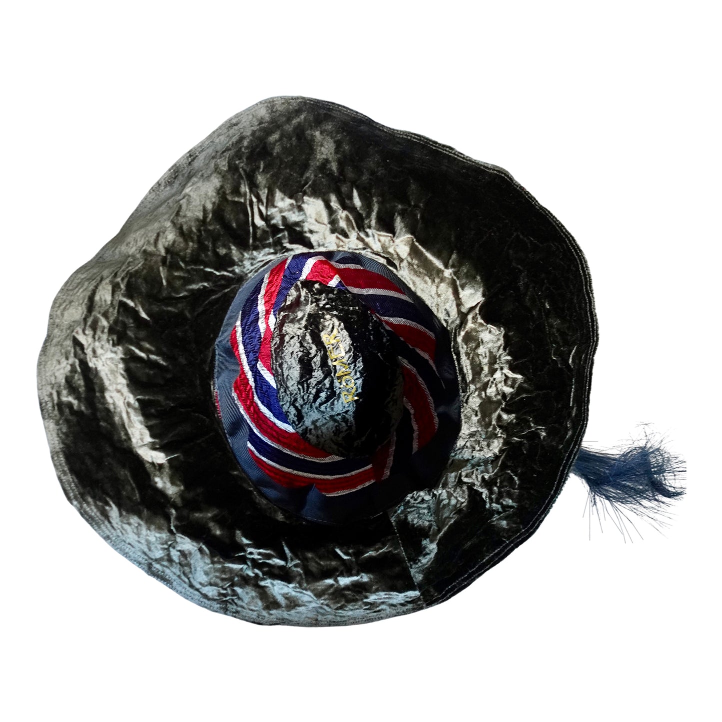 Morphy Moldable silk/ rayon velvet  wide brim fedora 23" Deep Olive