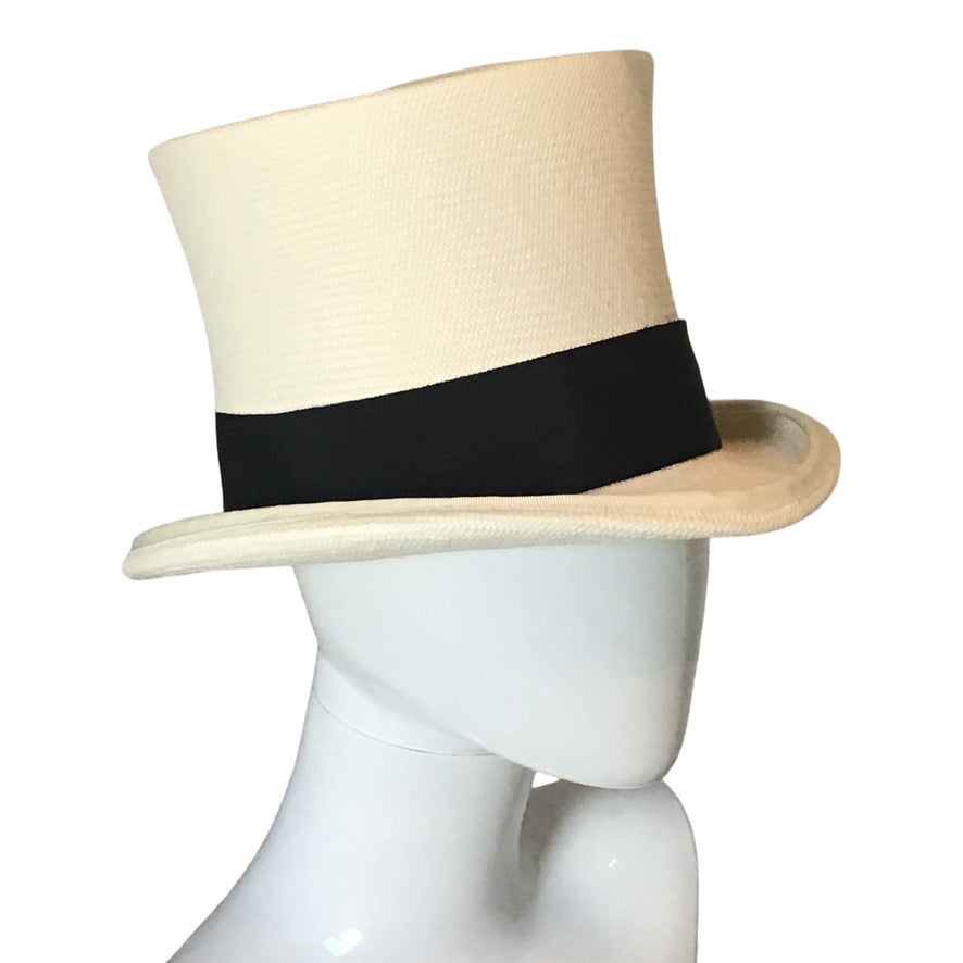 Classic "Paris" Top Hat in Fine Panama Straw
