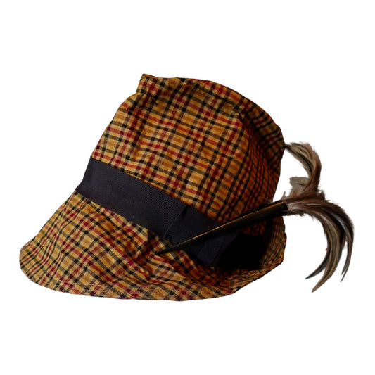 Morphy Moldable Plaid  Deep Cuff Trilby Fedora Mustard