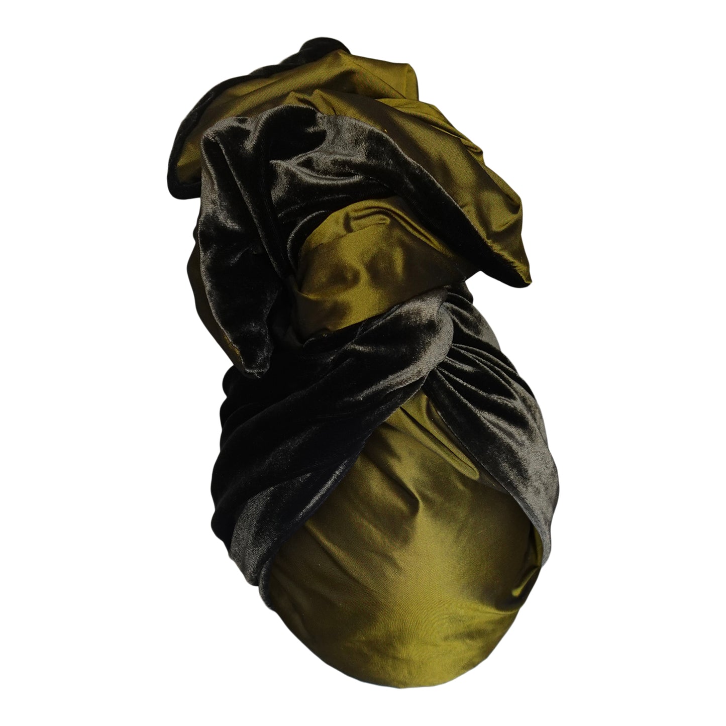 Silk & Velvet Reversible Twisturban® In Deep Olive