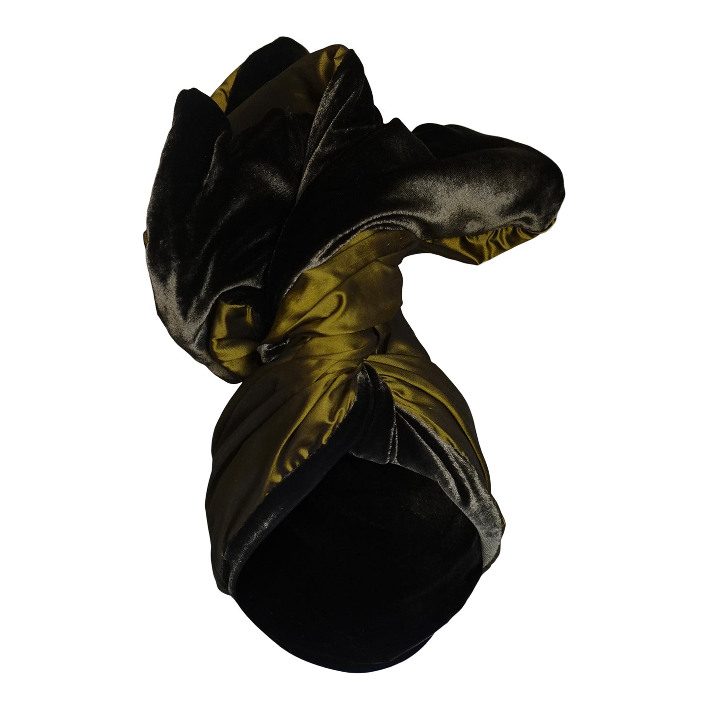 Silk & Velvet Reversible Twisturban® In Deep Olive