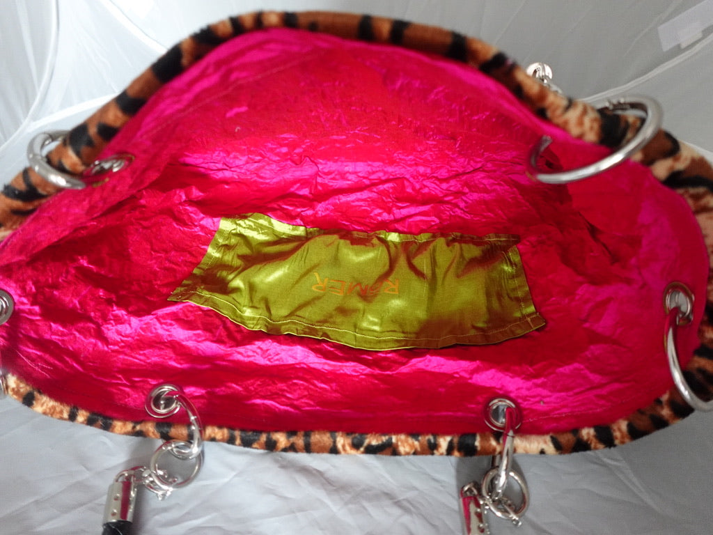 Morphy Faux Leopard Bag With Multi Convertible Handles & Silk Lining