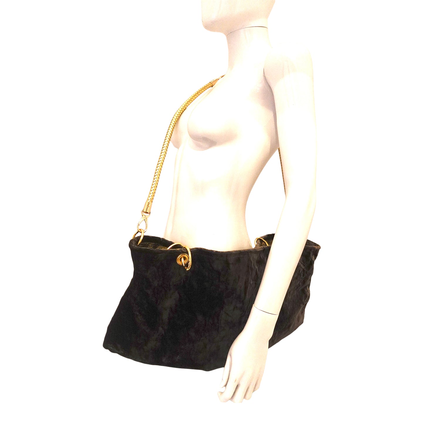 Morphy Velvet Bag With Multi Convertible Handles & Silk Lining