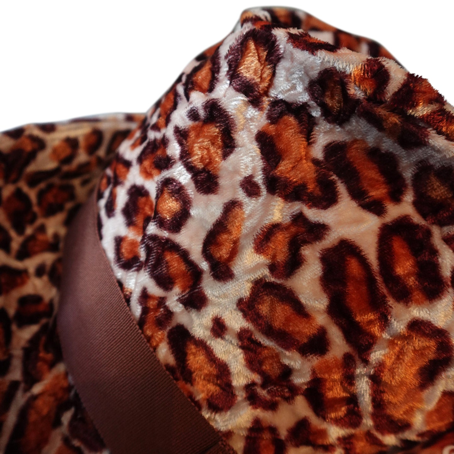 Morphy Moldable Leopard Velvet Deep Cuff Trilby Fedora