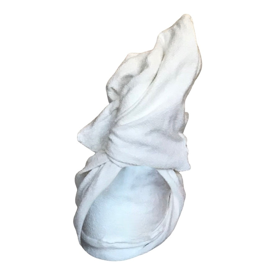 Cotton terry in white / slightly irregular