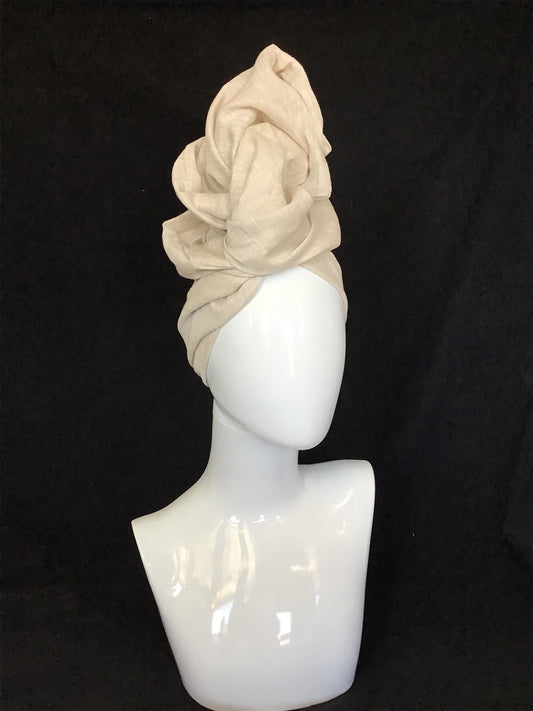 Linen Twisturban®  Turban in Oatmeal