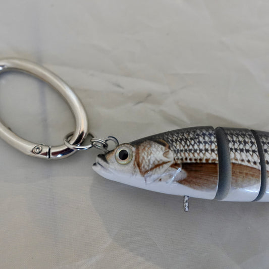 Handbag / Totebag fish charm - self conscious fish
