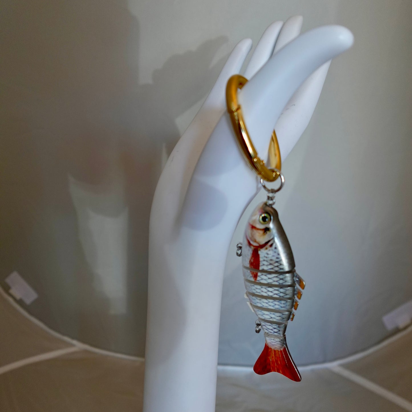 Handbag / Totebag fish charm - small quiet fish