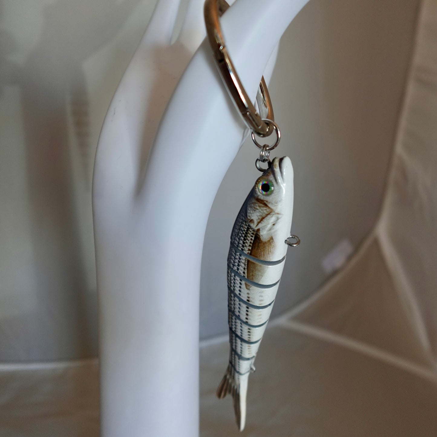 Handbag / Totebag fish charm - self conscious fish