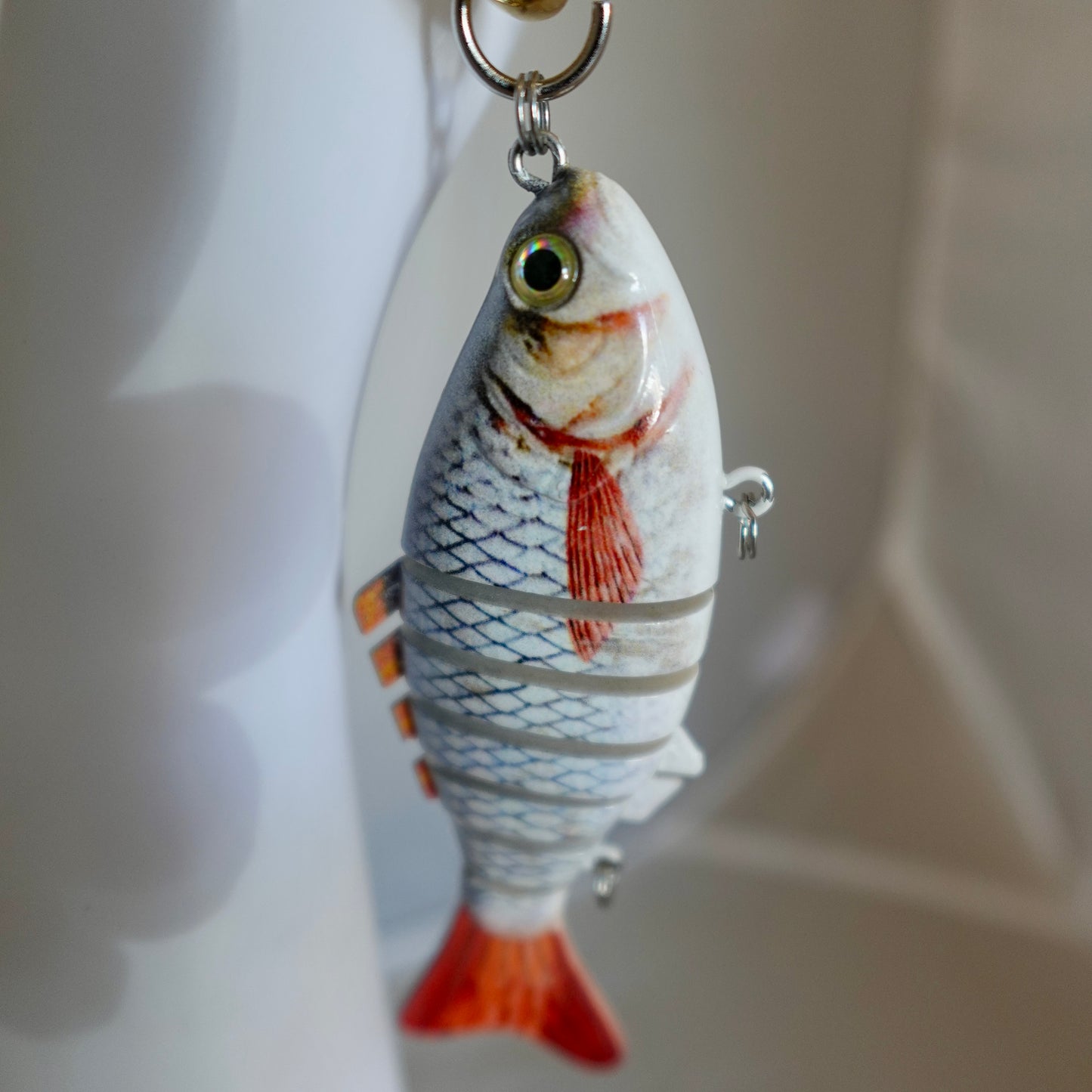 Handbag / Totebag fish charm - small quiet fish