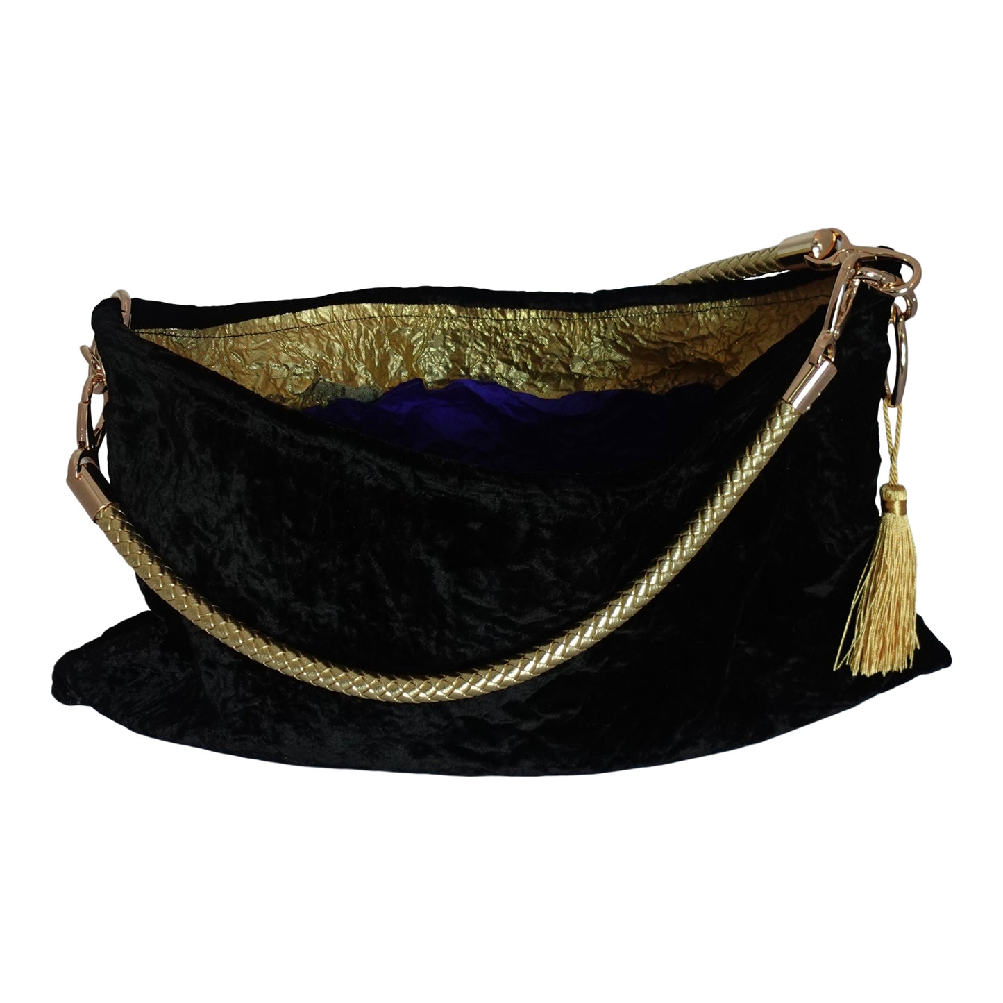 Morphy Velvet "Scoop" Bag With  Multi Convertible Handles & Silk Lining
