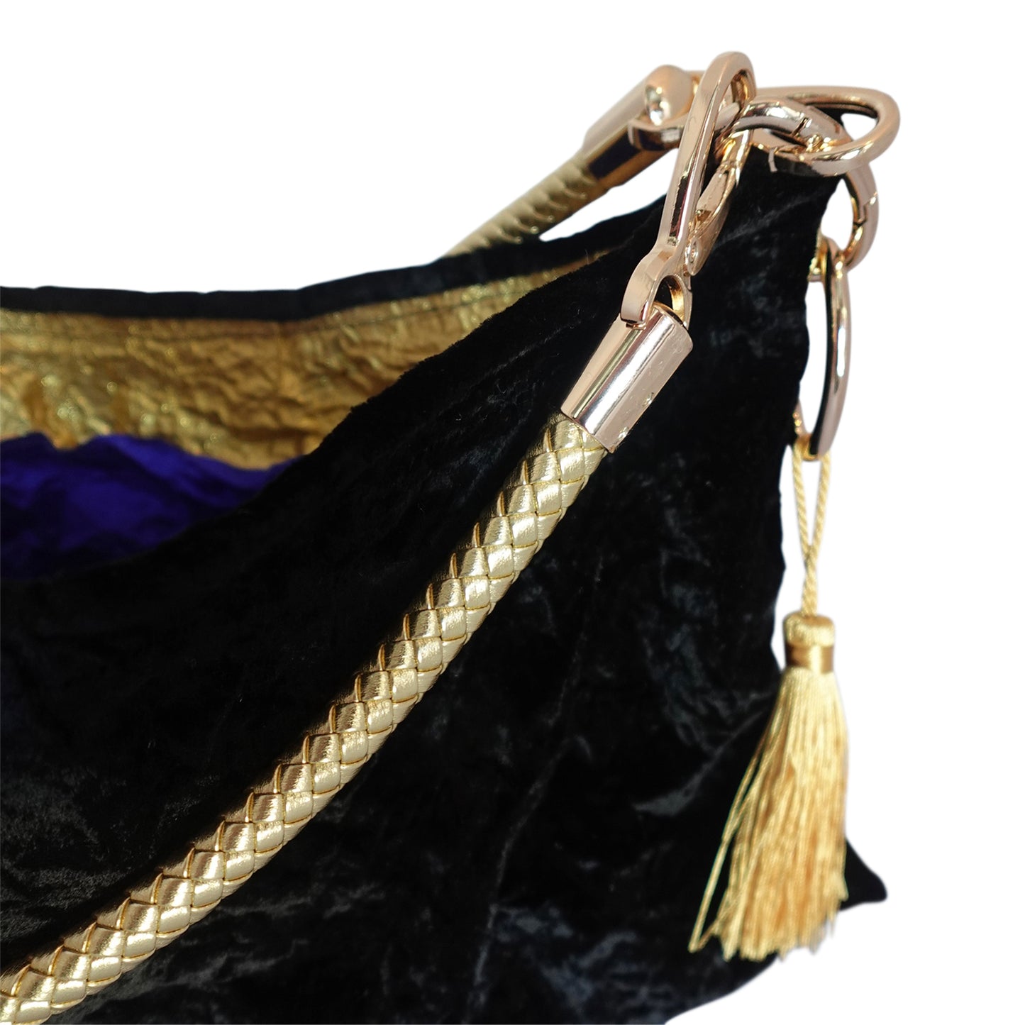 Morphy Velvet "Scoop" Bag With  Multi Convertible Handles & Silk Lining