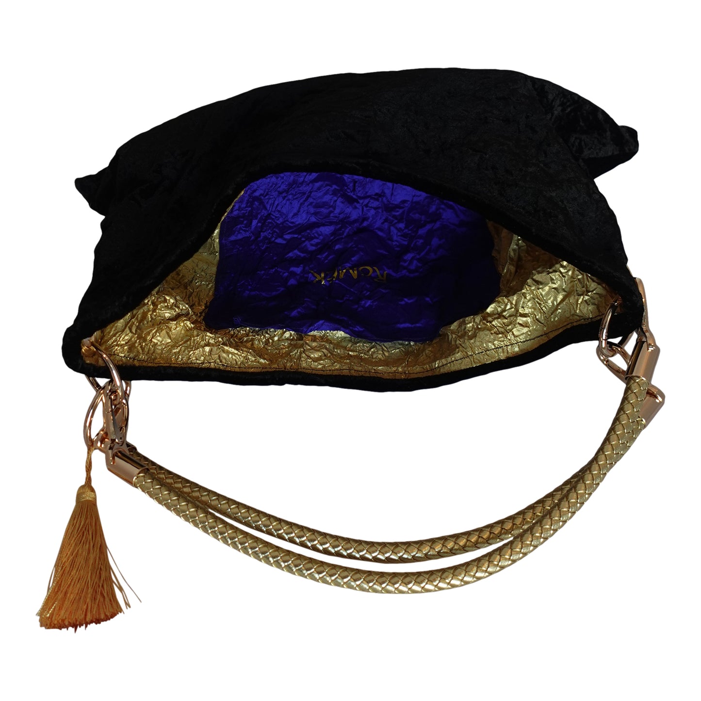 Morphy Velvet "Scoop" Bag With  Multi Convertible Handles & Silk Lining