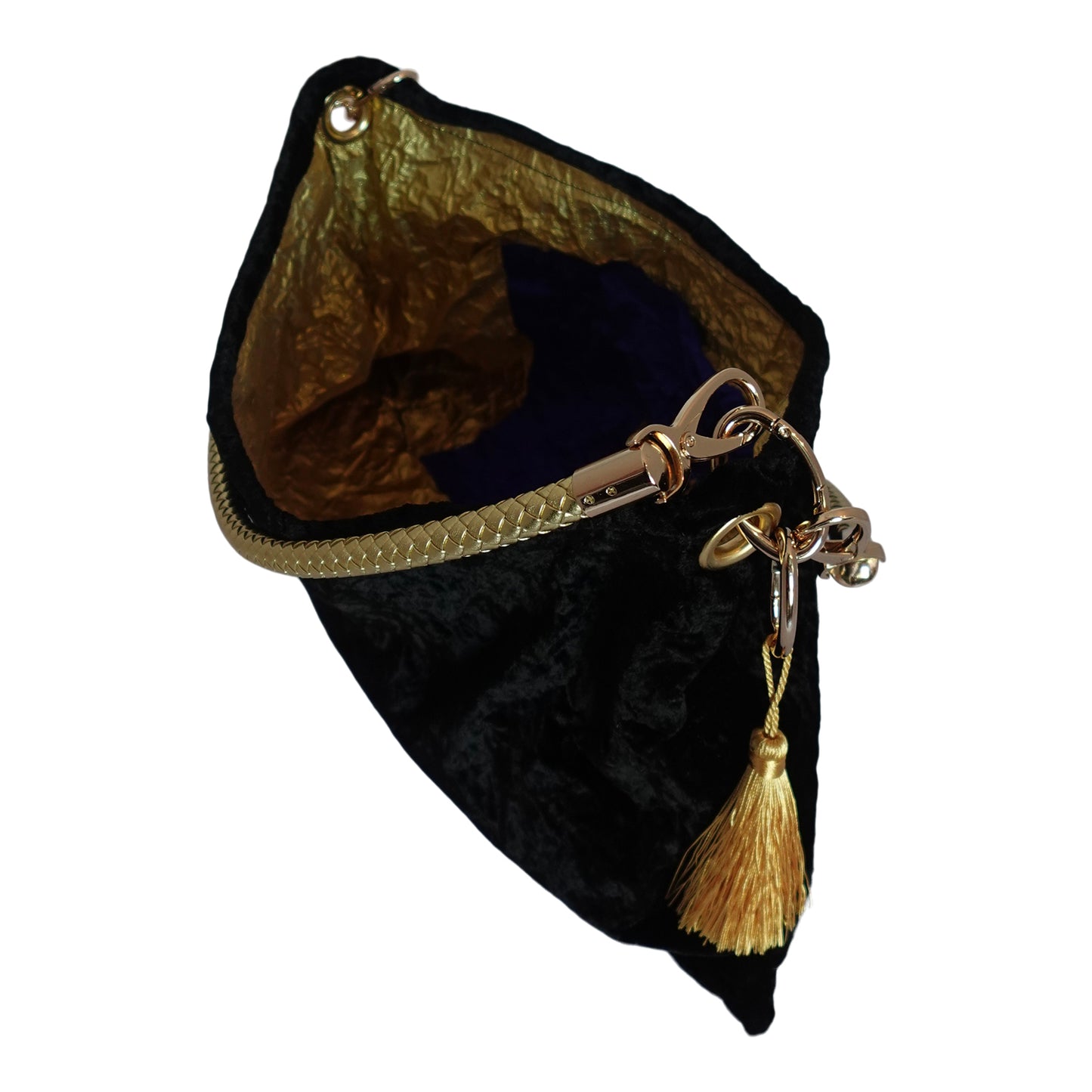 Morphy Velvet "Scoop" Bag With  Multi Convertible Handles & Silk Lining