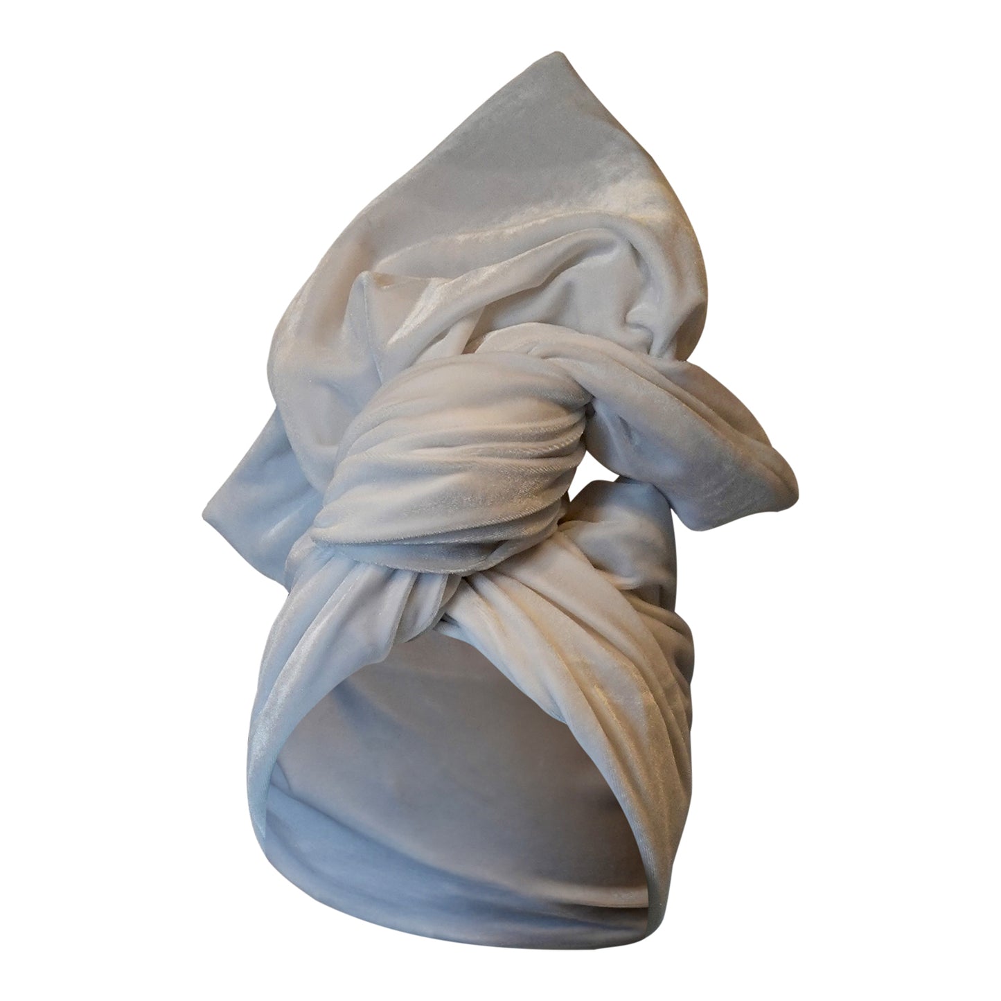 Velvet Twisturban in White- small flaw