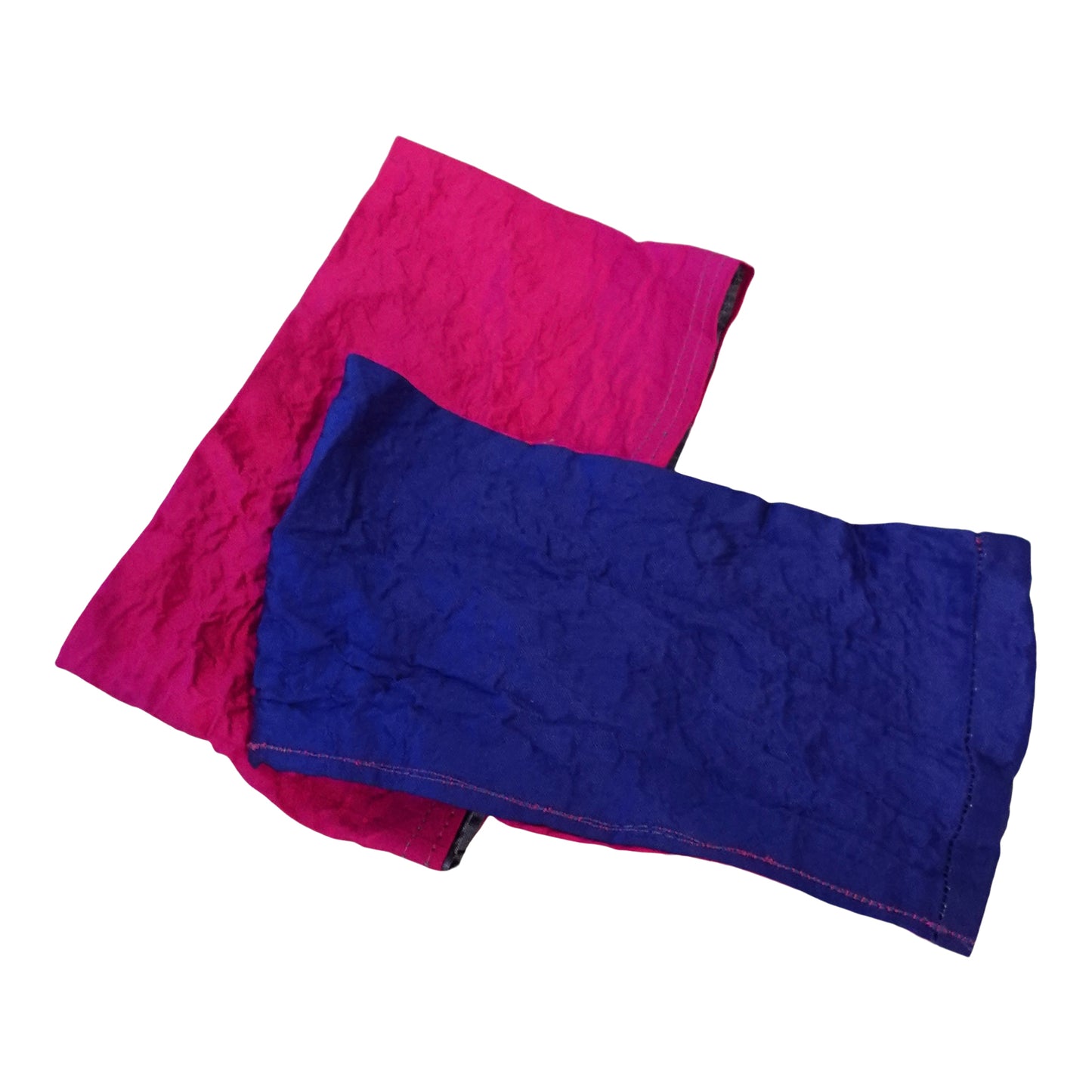 Morphy Metallic Hot Pink & Bright Blue silk wrist cuff set of 2