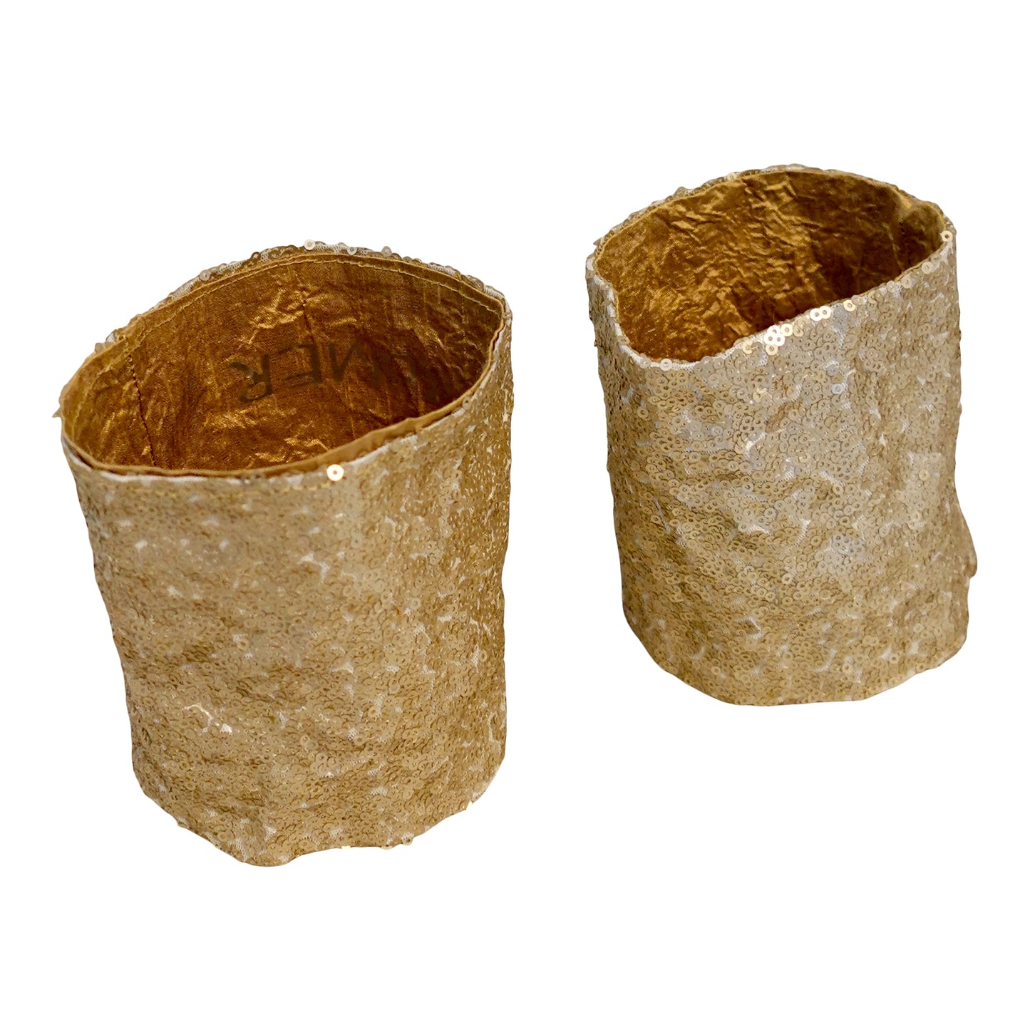 Morphy Metallic Gold Silk Wrist Cuff Extra Long